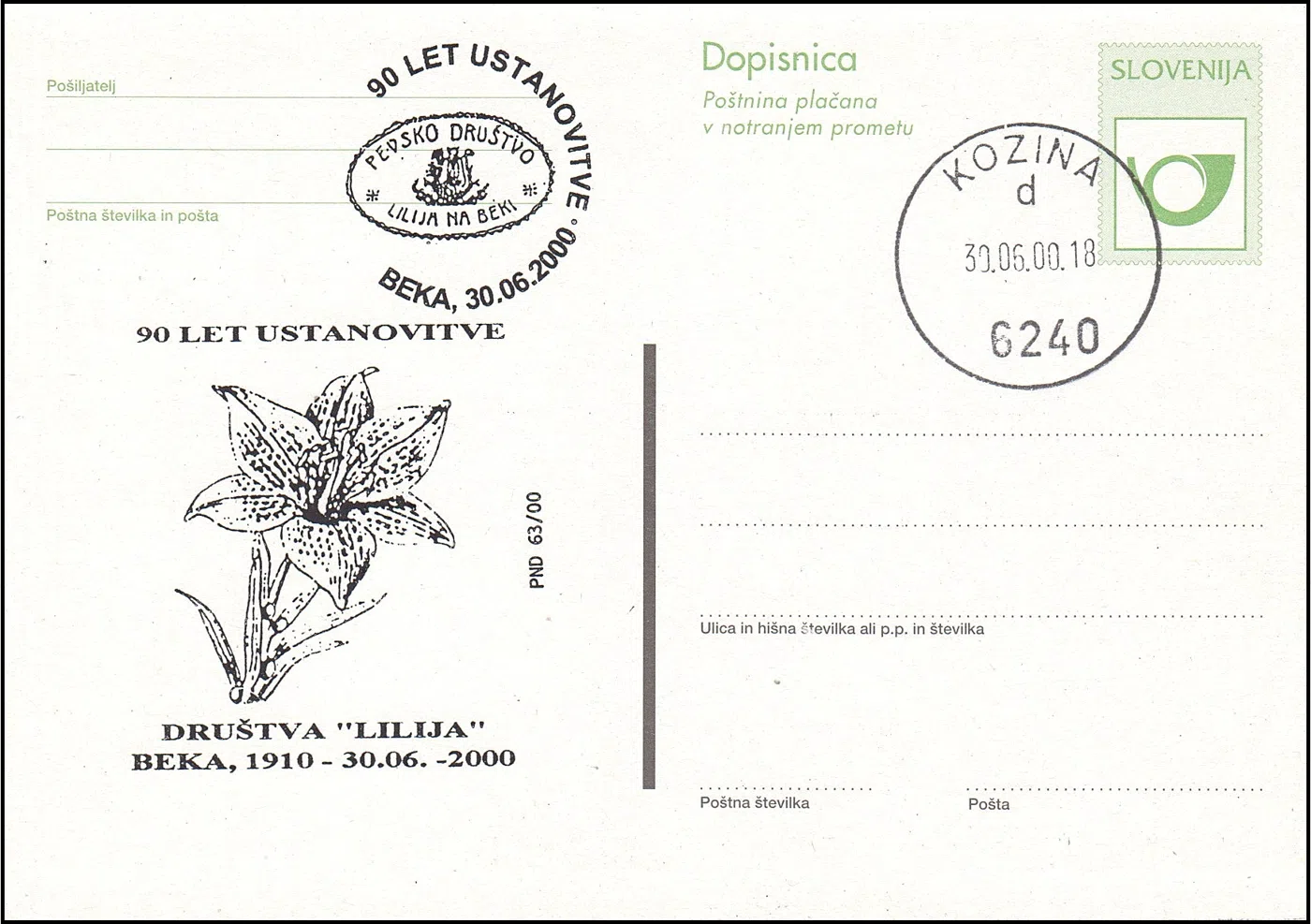 90 LET USTANOVITVE PEVSKEGA DRUŠTVA " LILIJA " BEKA